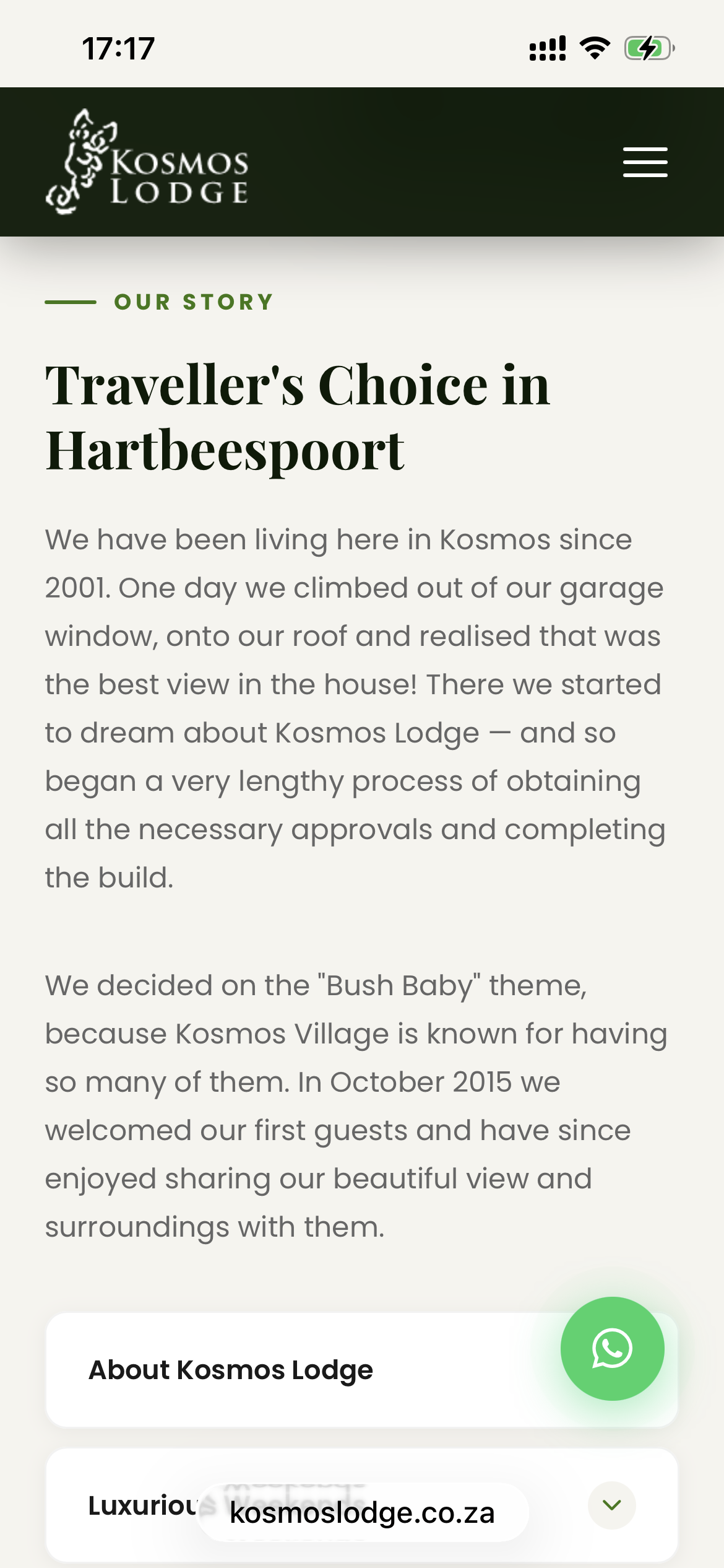 Our Story — mobile view