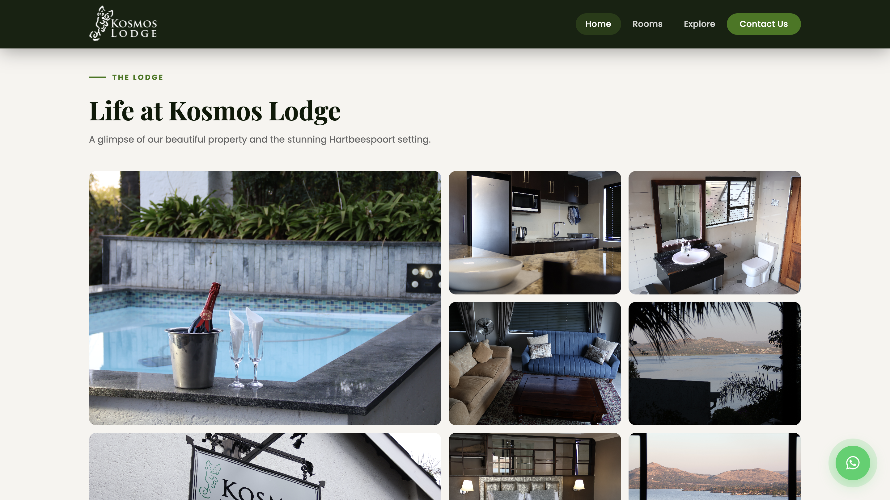 Life at Kosmos Lodge — photo gallery section